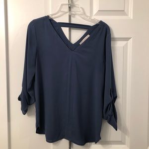 Dressy and cool blue blouse